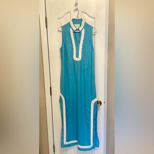 Sail to Sable midi length linen dress